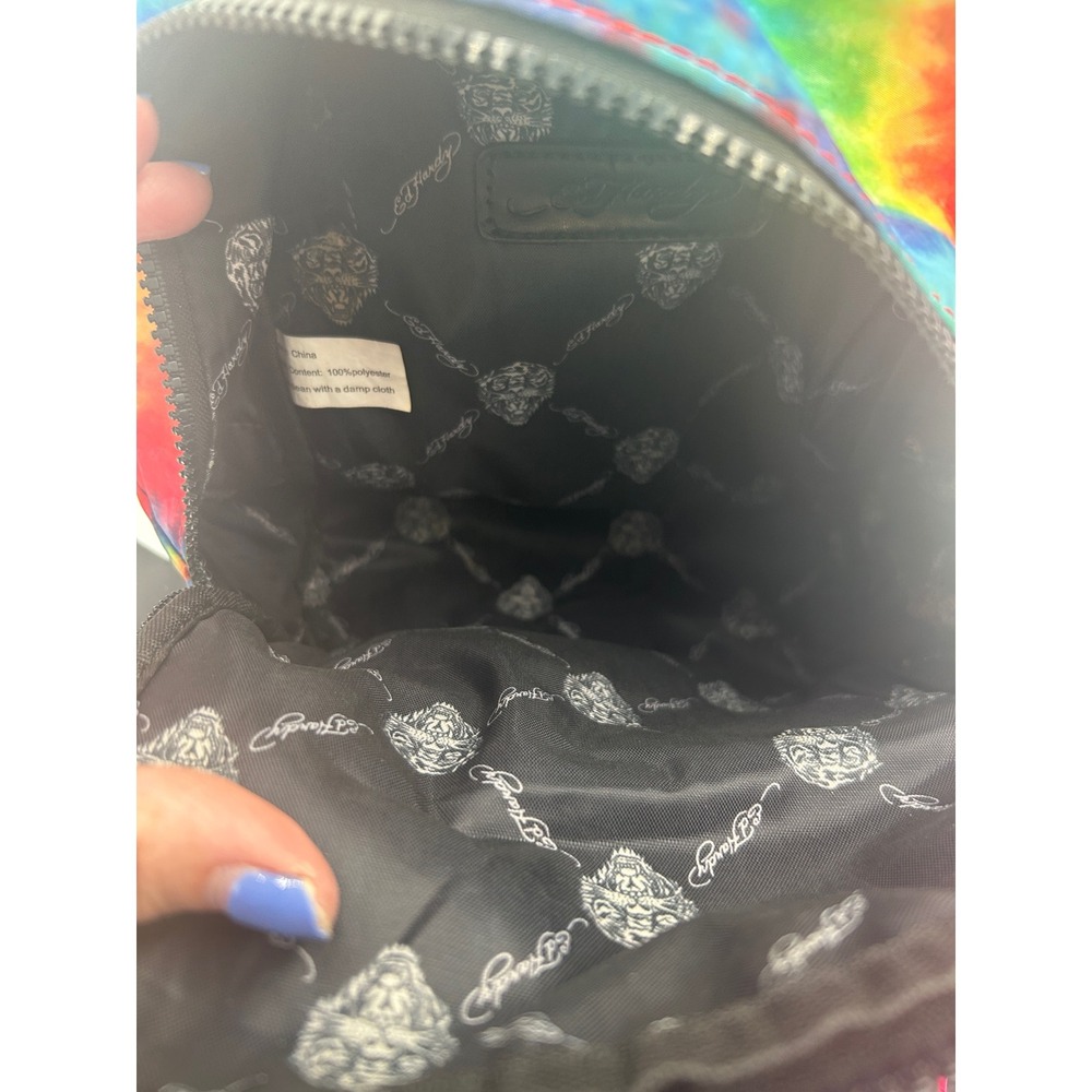 Ed Hardy Mini Backpack Love Kills Slowly Skull Tie Dye Rainbow Y2K Tattoo Art - Picture 3 of 6